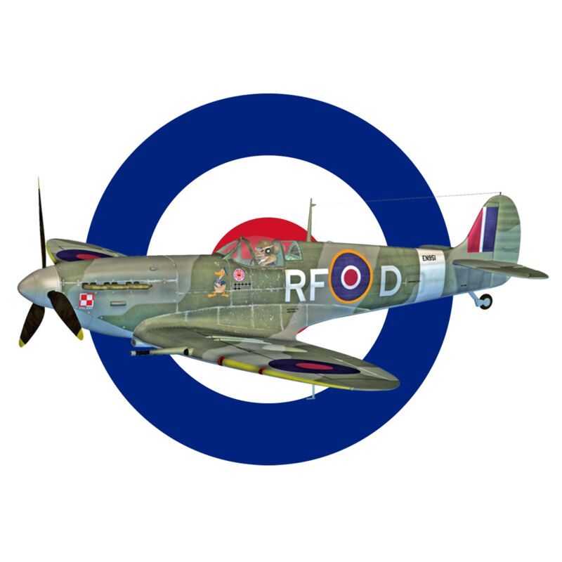 Spitfire on Roundel Clear Thumbnail